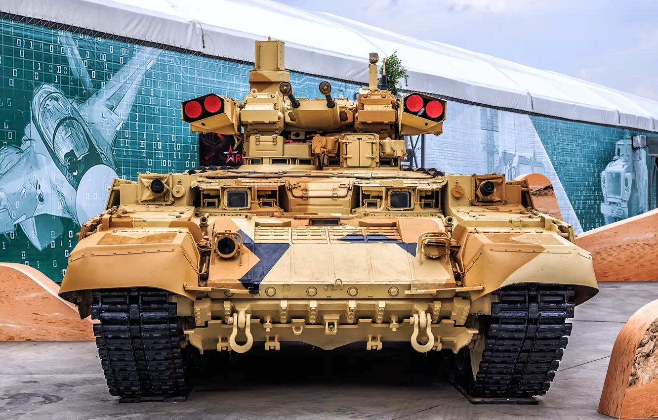 Фото обои вид спереди, БМПТ, Объект 199, боевая машина поддержки танков, БМПТ Терминатор