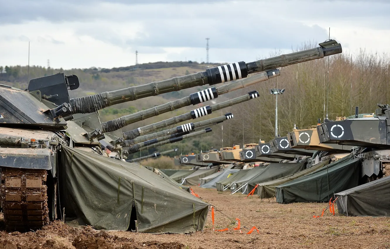 Фото обои Challenger, Tanks, Defence