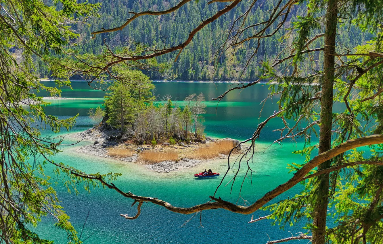 Фото обои Германия, Бавария, Eibsee