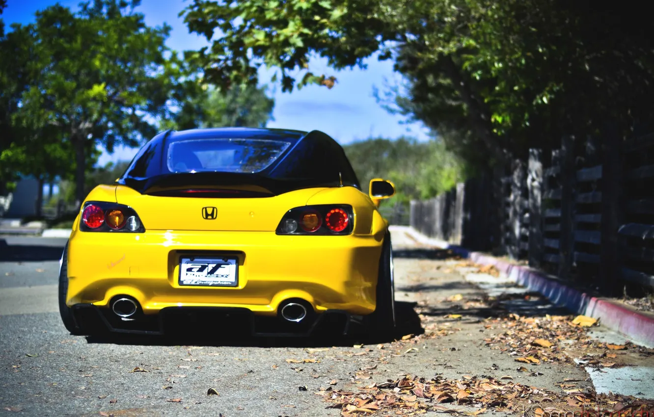 Фото обои Honda, yellow, S2000