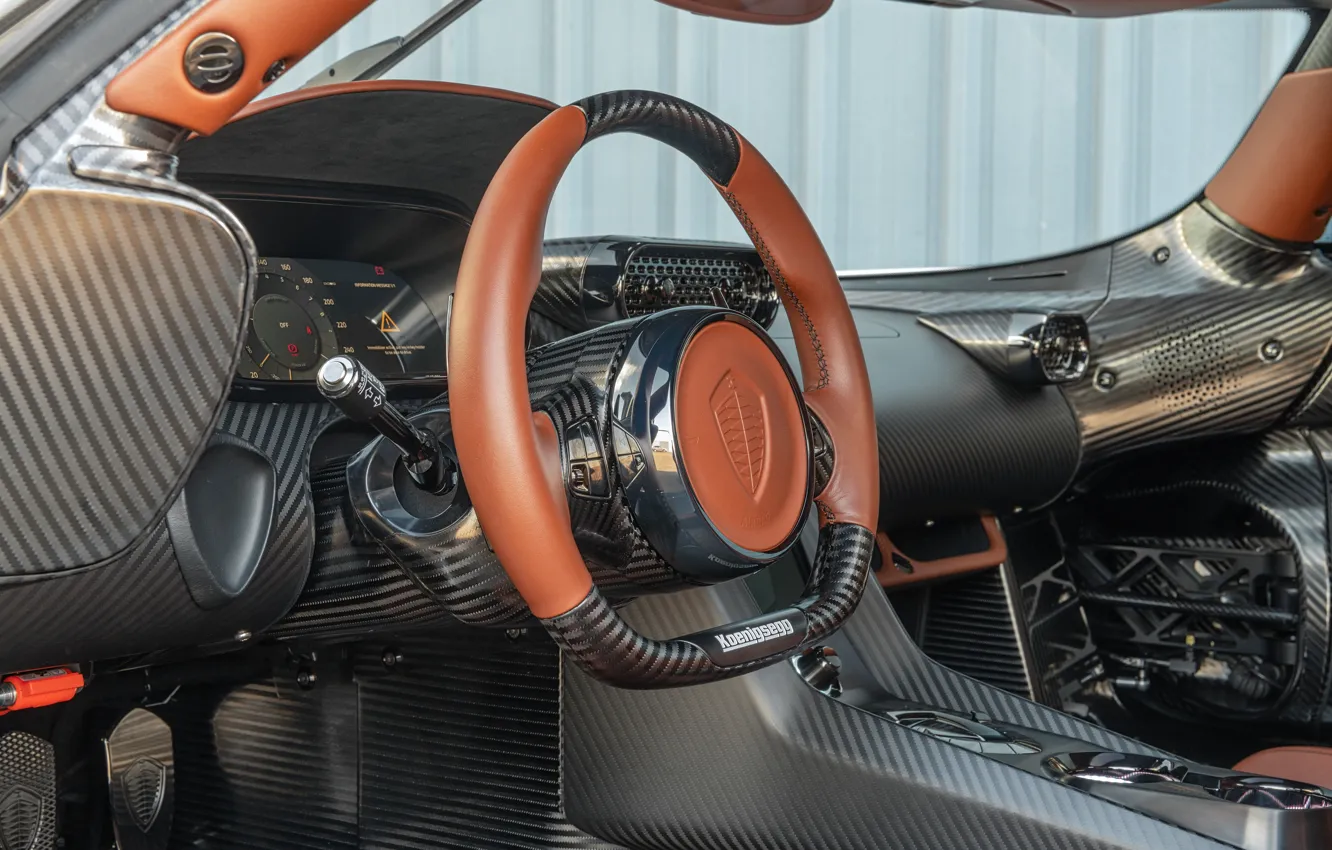 Фото обои Koenigsegg, steering wheel, Regera, Koenigsegg Regera