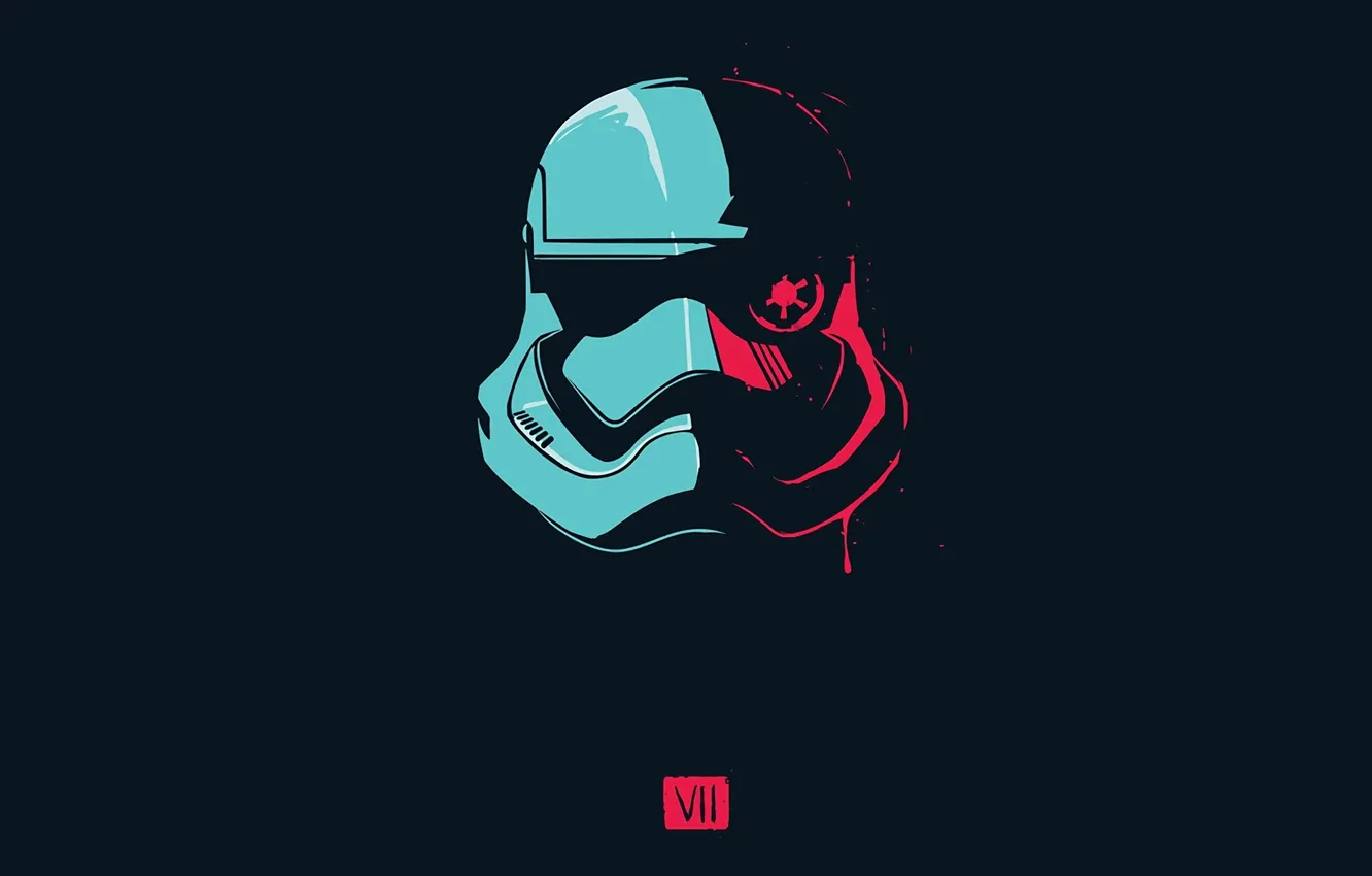 Фото обои темный фон, минимализм, шлем, звездные войны, star wars, штурмовик, minimalism, stormtrooper