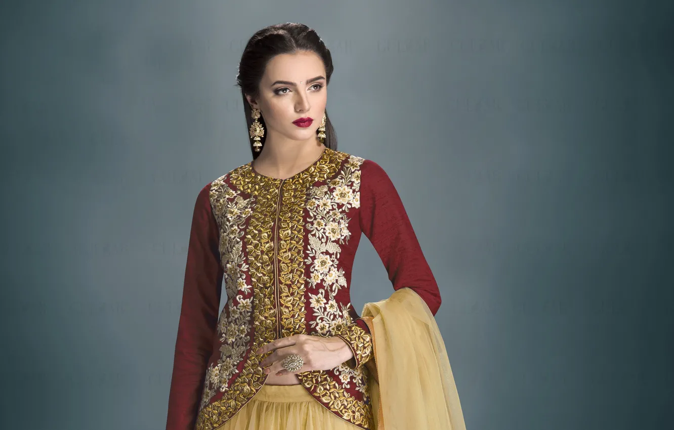 Фото обои украшения, одежда, брюнетка, woman, индианка, Bollywood, indian brunette
