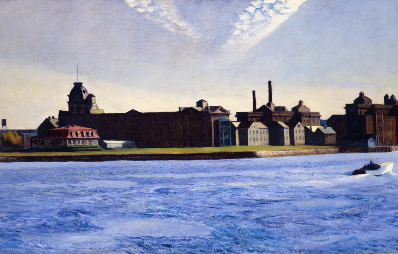 Фото обои 1928, Edward Hopper, Blackwell’s Island