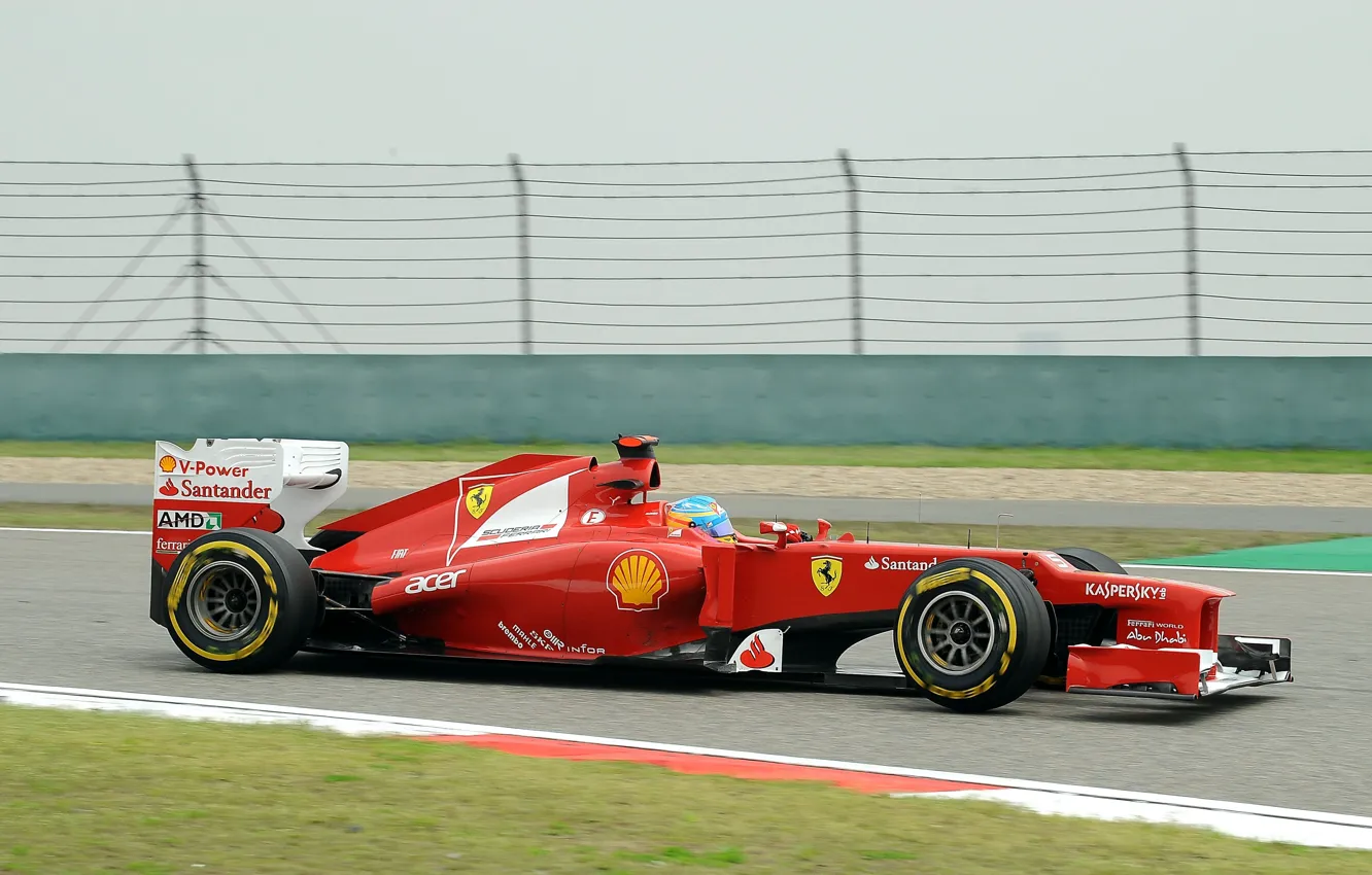Фото обои Формула 1, Ferrari, Fernando Alonso, Фернандо Алонсо, f2012
