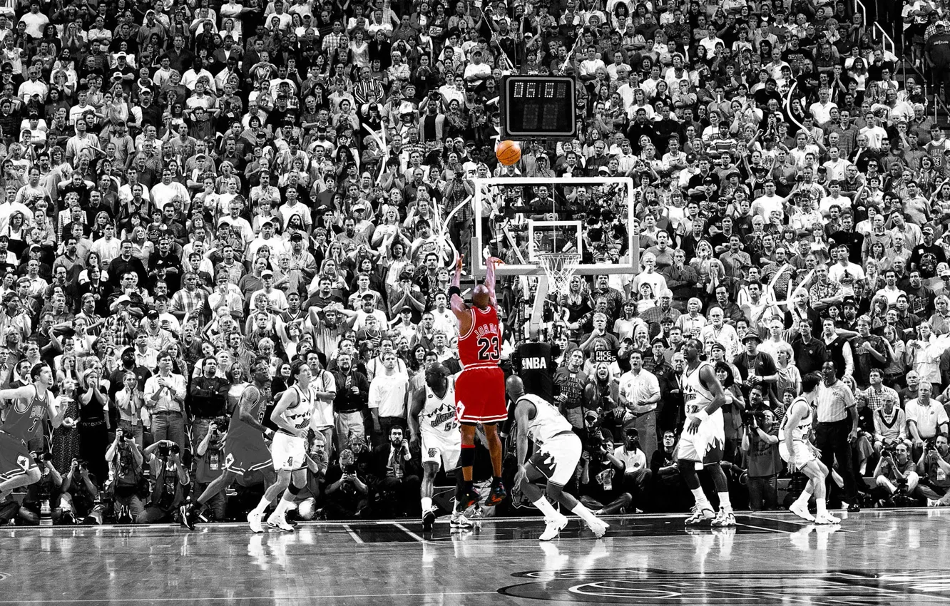 Фото обои basketball, nba, 5.2 sec shot, Chicago vs. Utah, jordan, finals, 1998, michael jordan