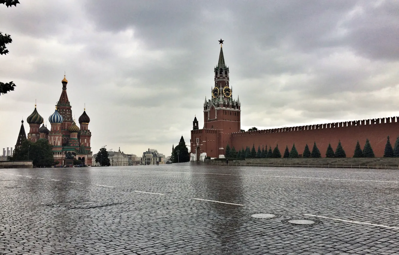 Фото обои Москва, кремль, Россия, Красная площадь, Moscow