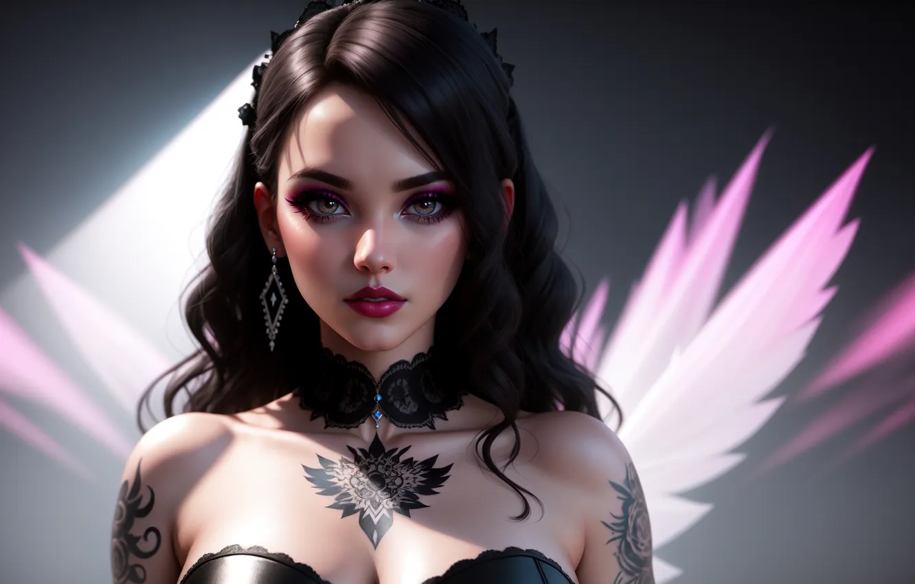 Фото обои desktop, background, Girls, Wallpaper, picture, Gothic Girl