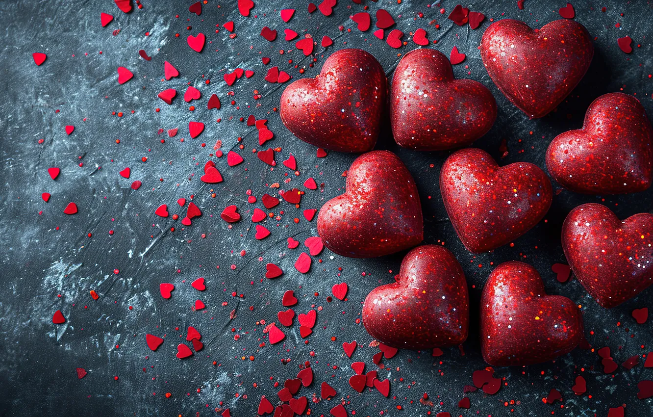 Фото обои любовь, фон, романтика, сердце, сердечки, red, love, happy
