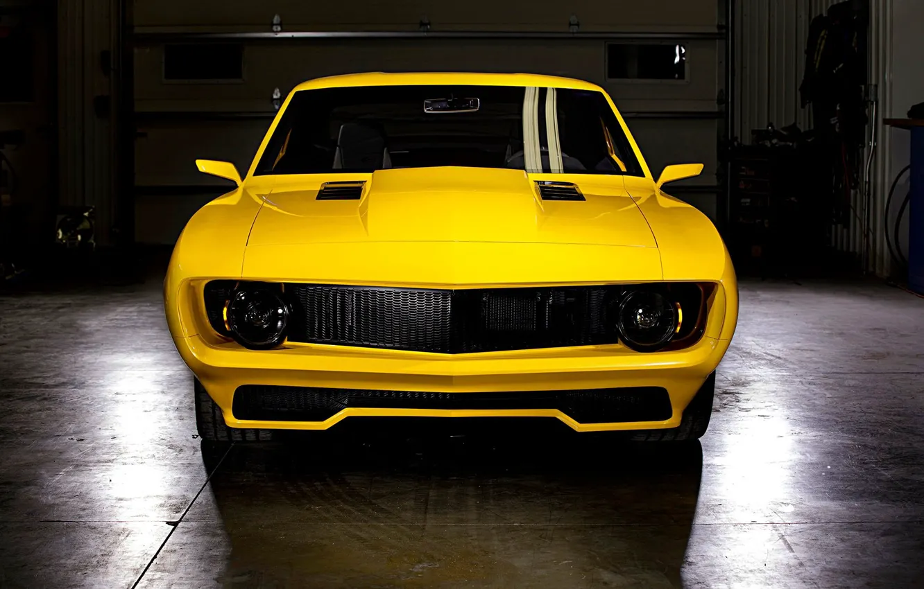 Фото обои Chevrolet, Camaro, Inferno, Yellow, Custom, Garage
