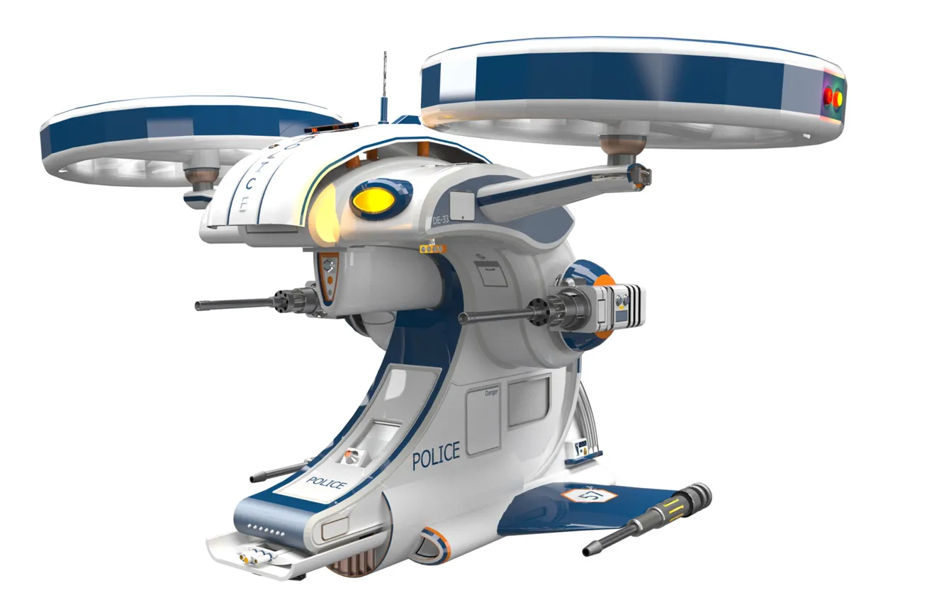 Фото обои дизайн, конструкция, Police Drone 2100