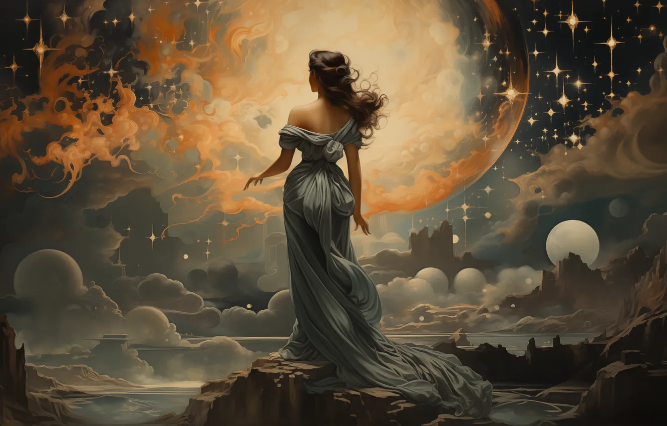 Фото обои girl, woman, beautiful, AI Art