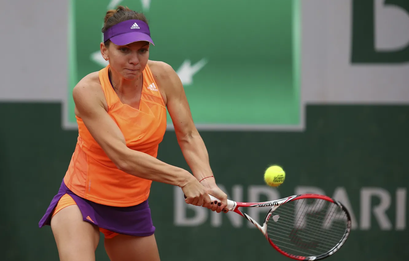 Фото обои Paris, France, Roland Garros 2014, Simona Halep, Симона Халеп