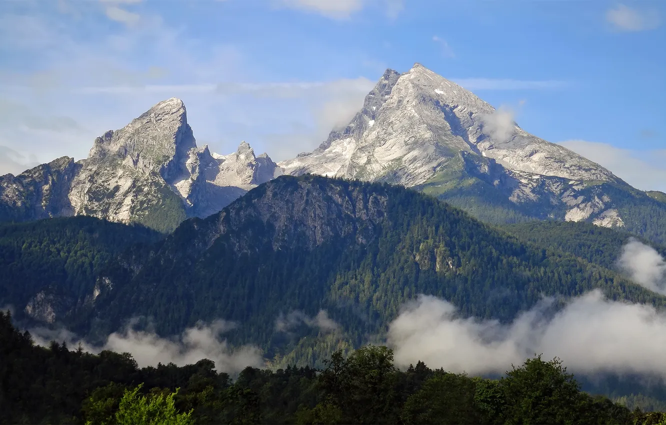 Фото обои пейзаж, природа, скалы, высота, гора, Германия, Бавария, Альпы