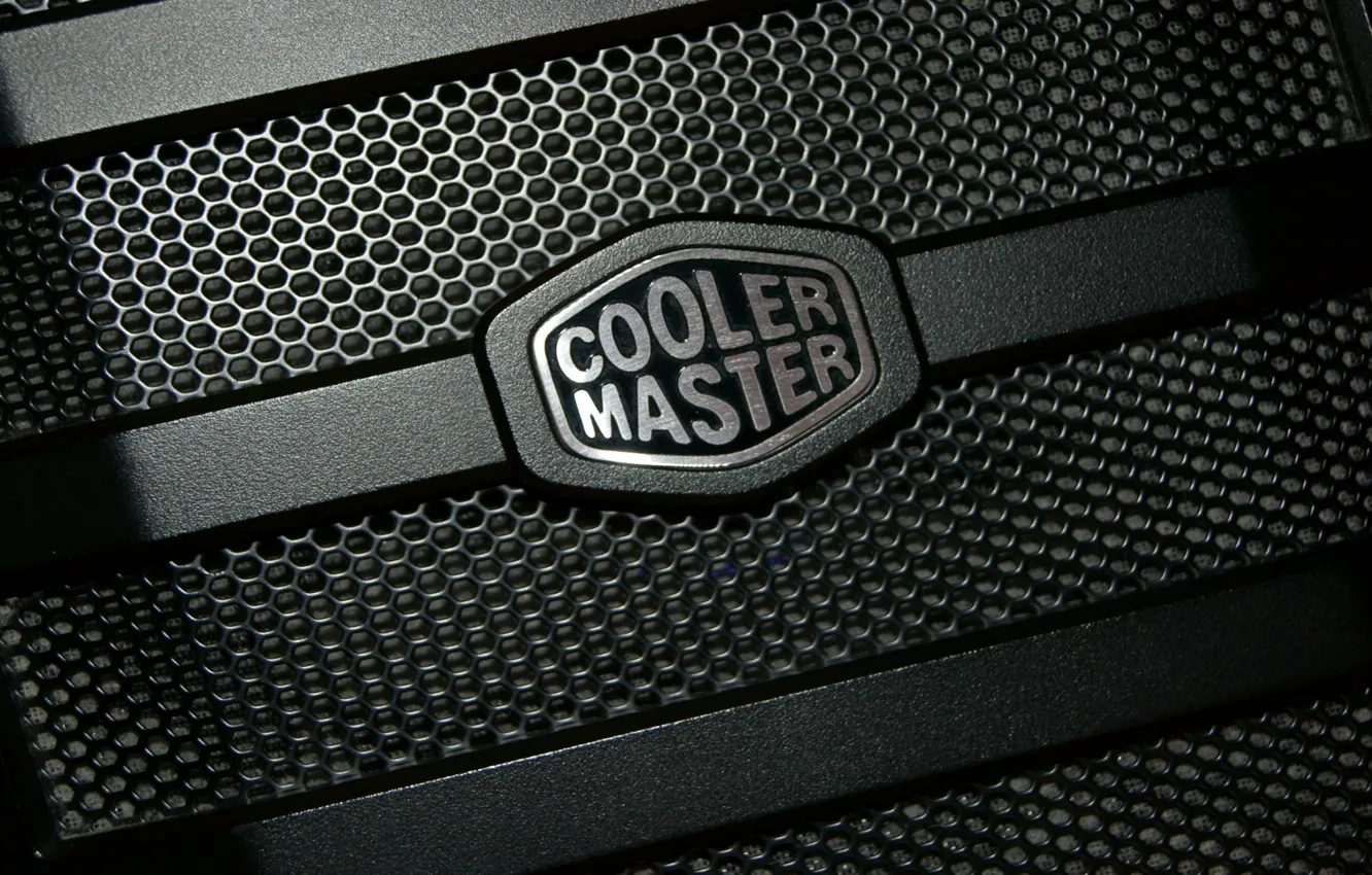Фото обои logo, cooler master, metal cabinet