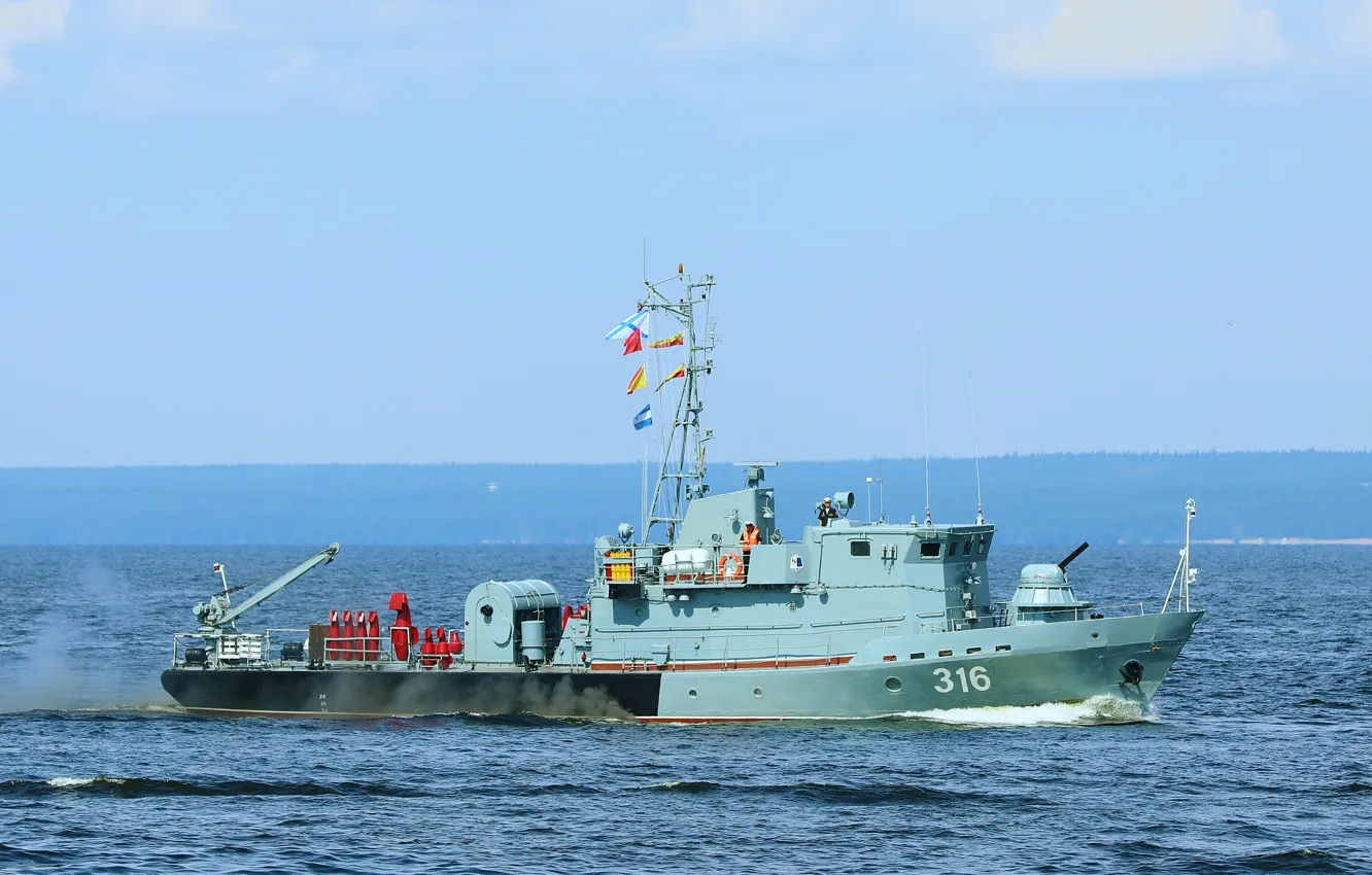 Фото обои Балтика, тральщик, рейдовый, РТ-57