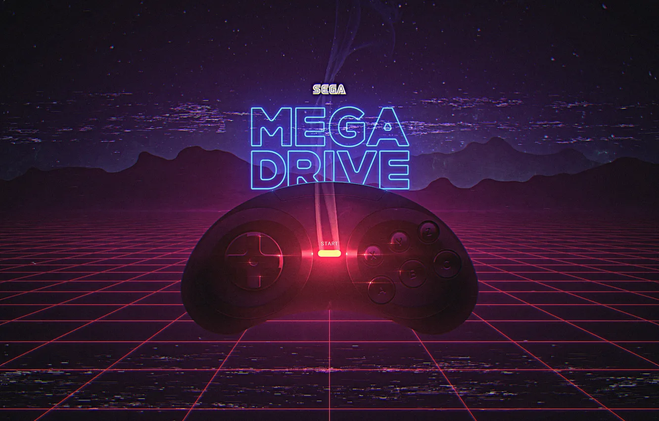 Фото обои Музыка, Неон, Стиль, Фон, 80s, Джойстик, Style, Neon
