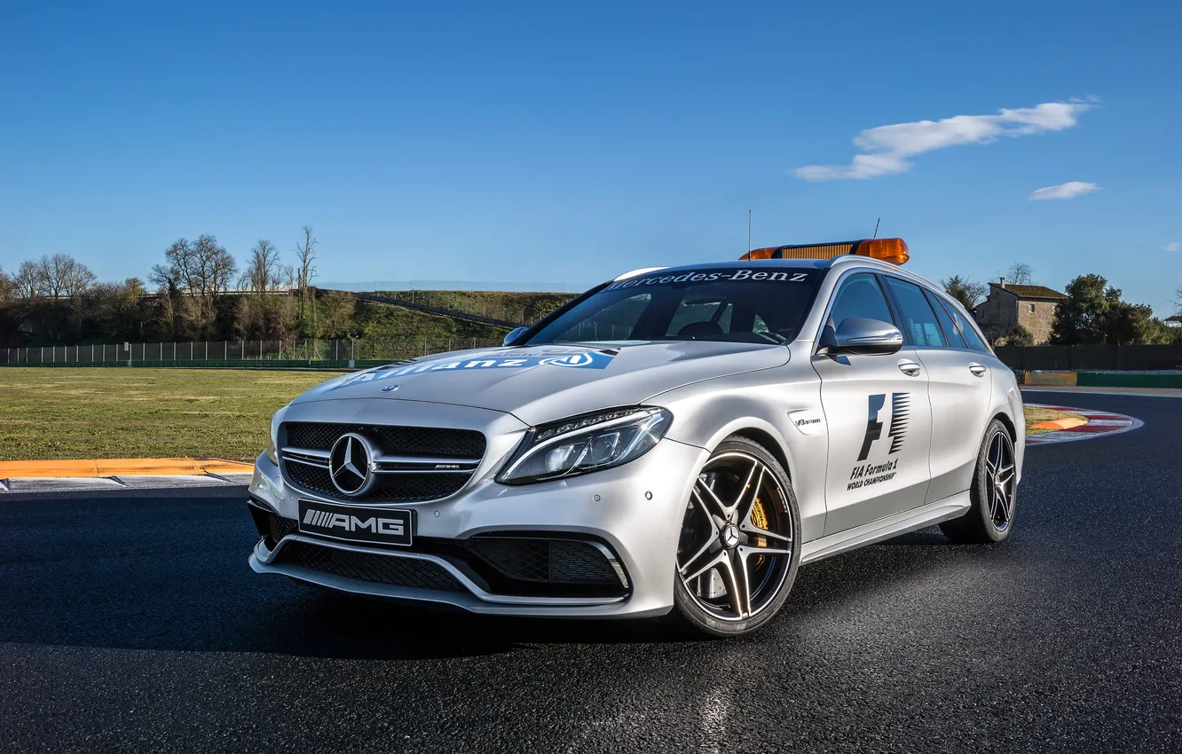 Фото обои Mercedes, мерседес, AMG, амг, Estate, 2015, S205, C 63 S