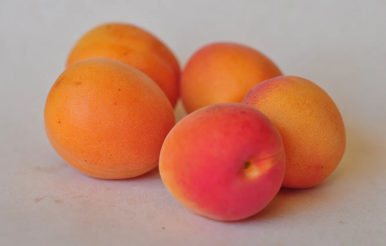 Фото обои макро, фрукты, абрикос