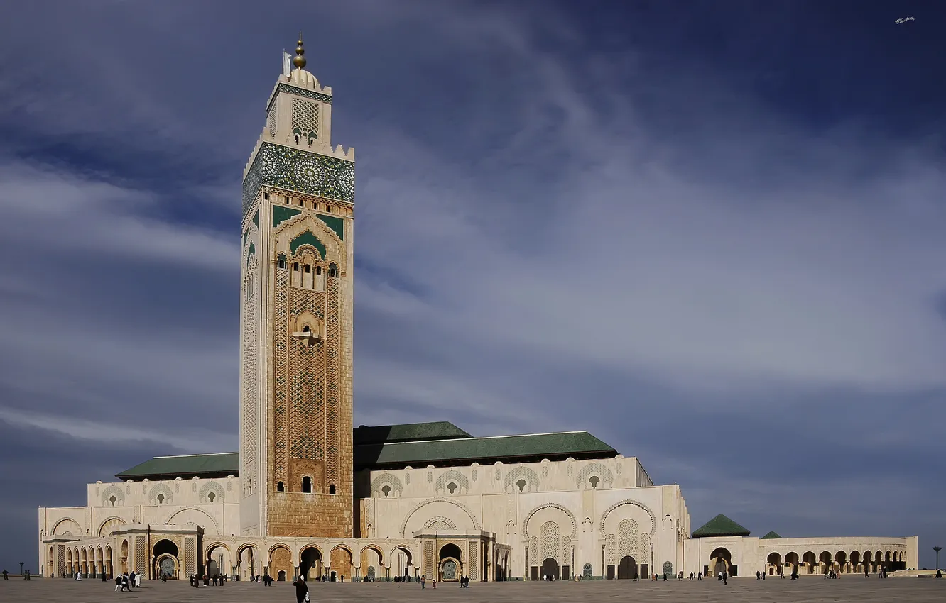Фото обои Марокко, Casablanca, Marocco, Касабланка, Мечеть Хассана II, Moschea di Hassan II