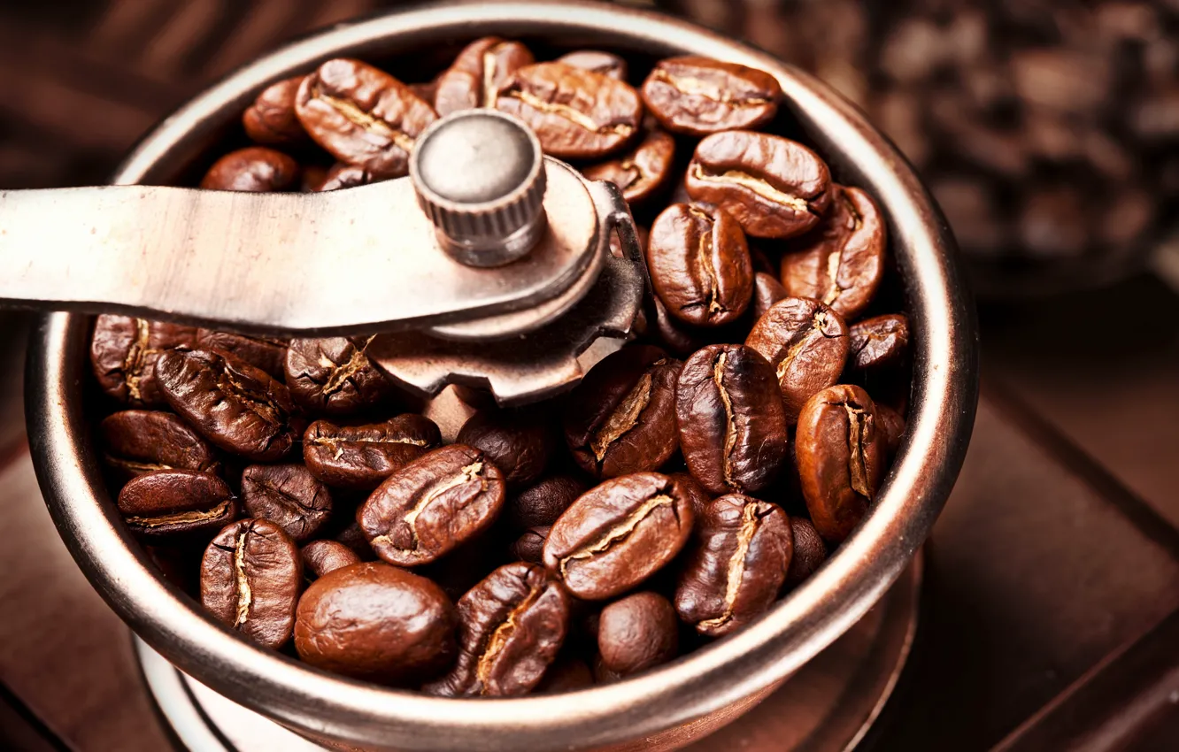 Фото обои кофе, зёрна, Coffee, кофейные, кофемолка, coffee beans, бобы