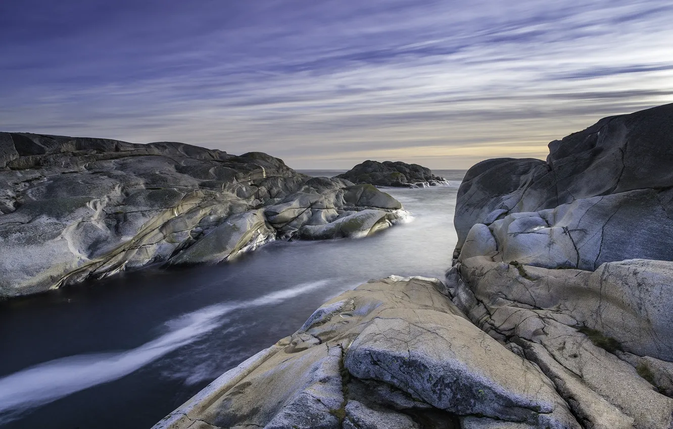 Фото обои море, камни, скалы, побережье, Норвегия, Norway, Tjøme