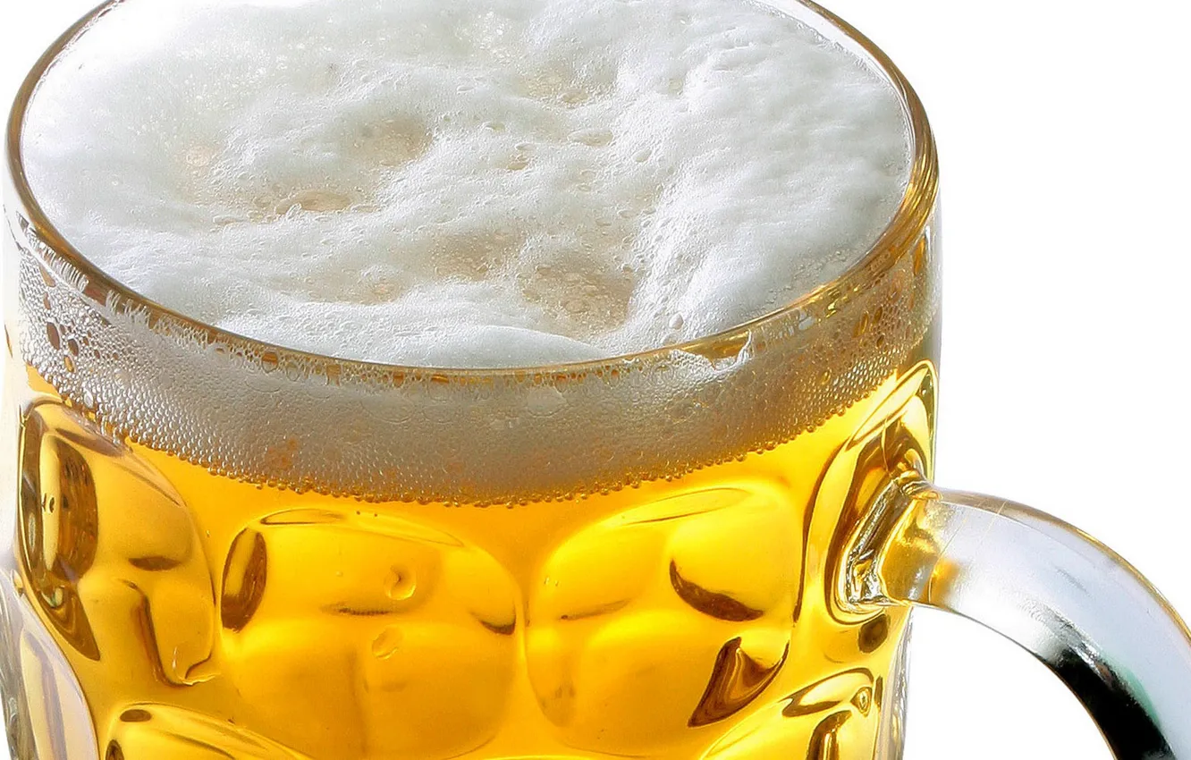 Фото обои пена, бокал, пиво