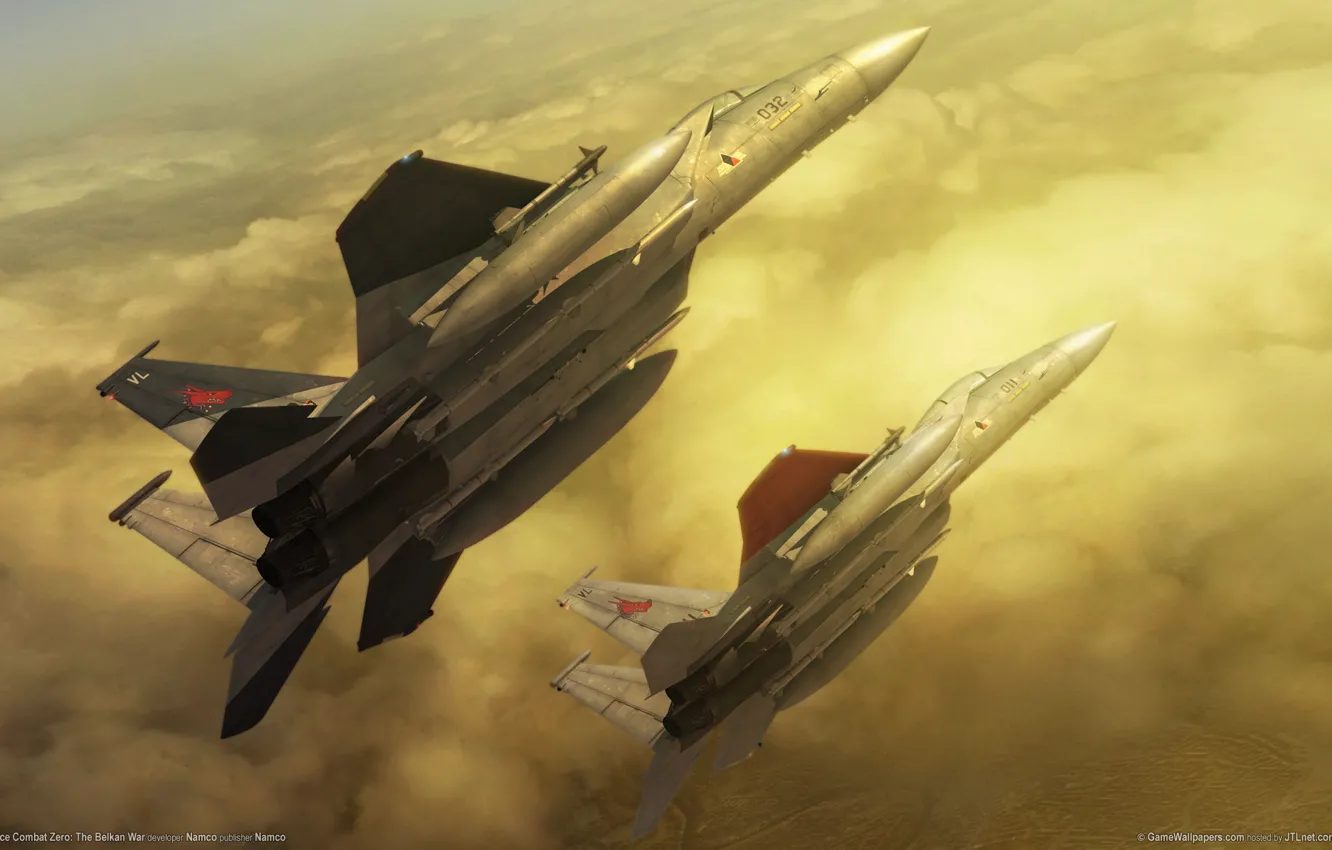 Фото обои облака, полет, самолет, истребители, zero the belkan war, ace combat