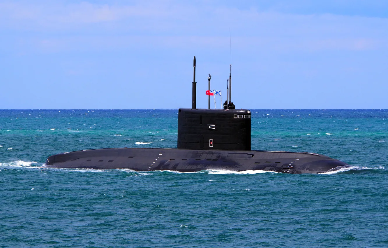 Фото обои субмарина, Черное море, проект 636.3, Старый Оскол