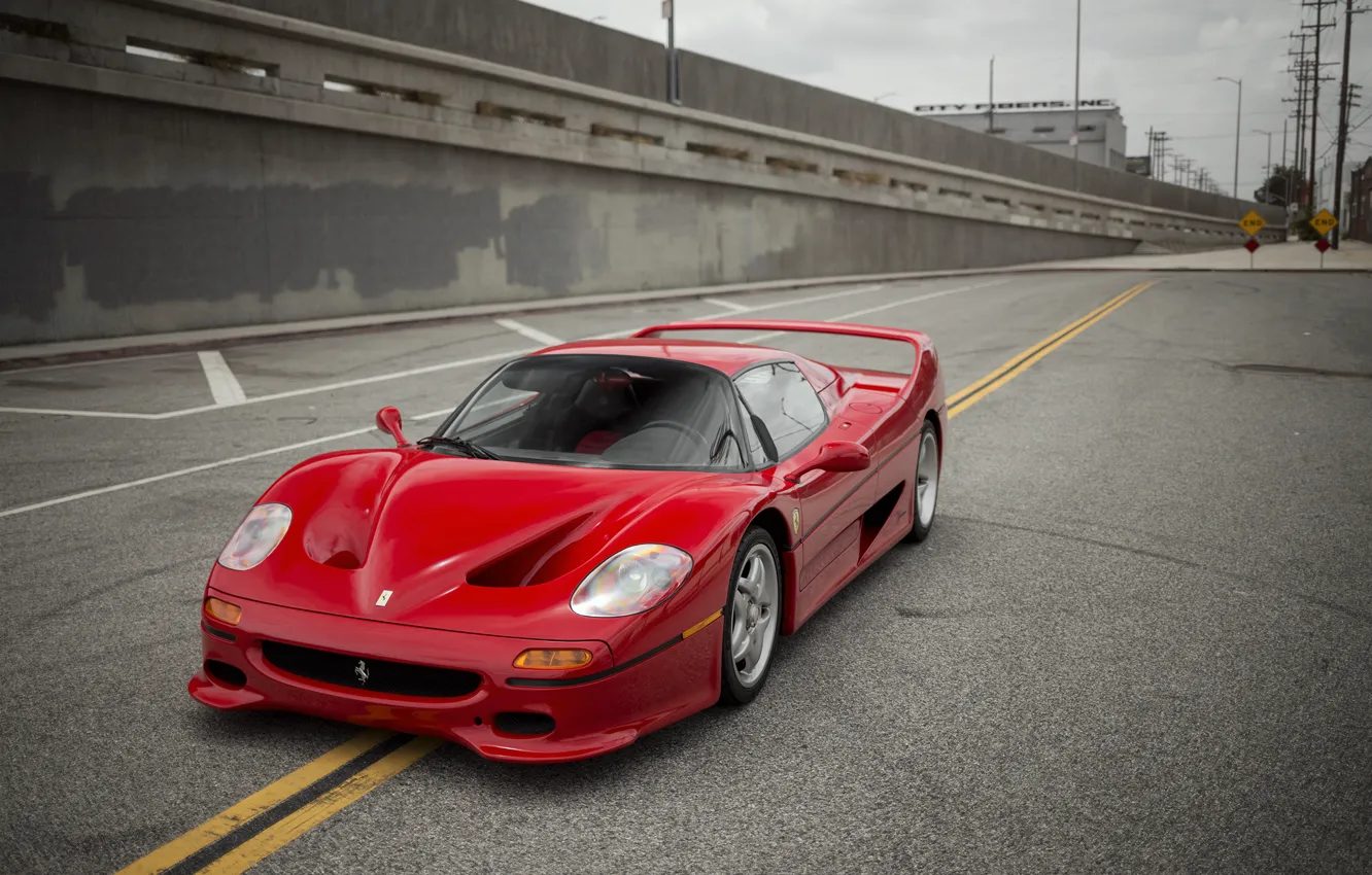 Фото обои Ferrari, Red, 1995, F50