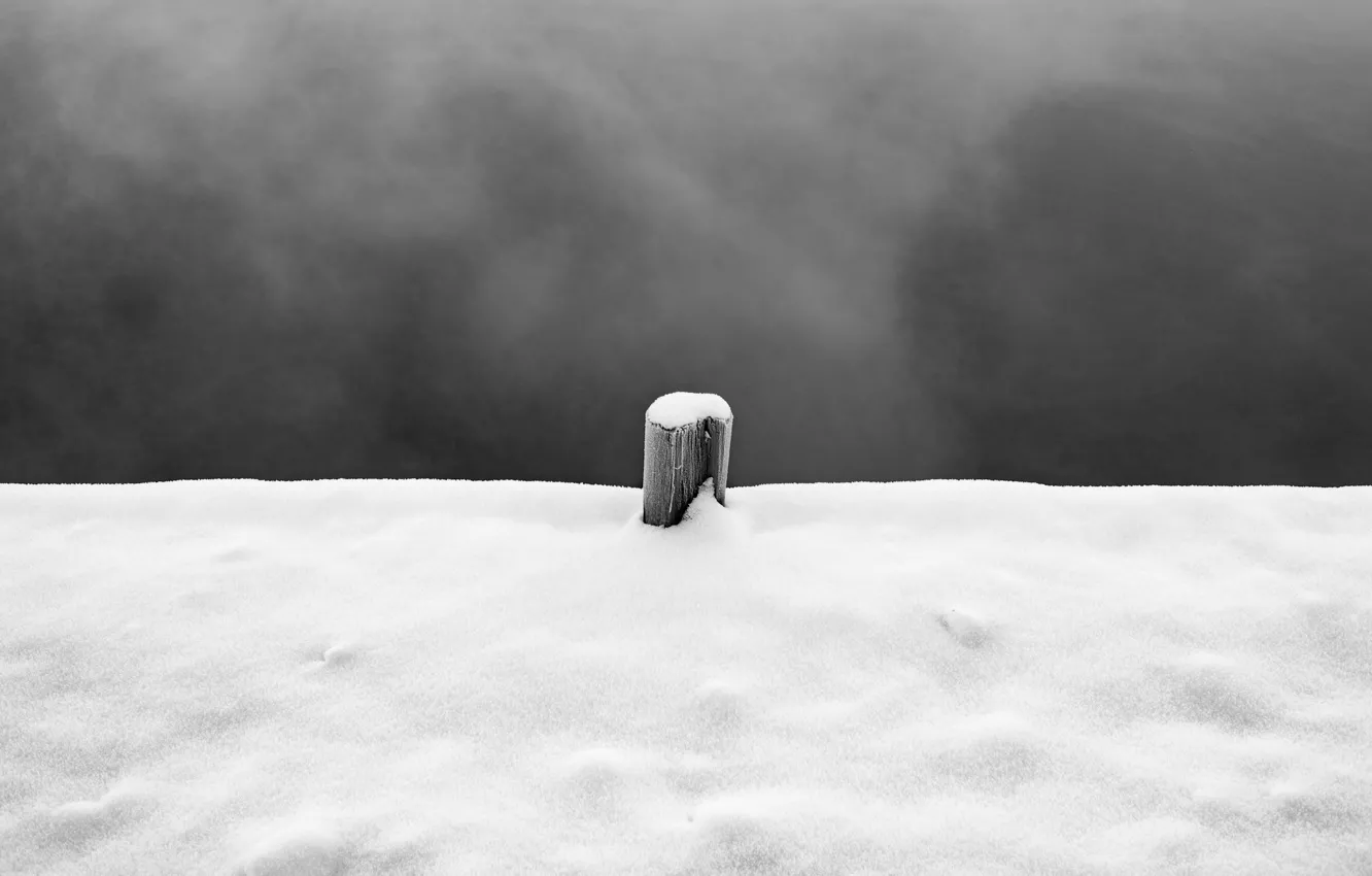 Фото обои sky, winter, snow, pillar