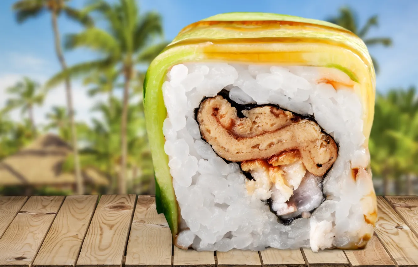 Фото обои sushi, суши, роллы, japanese, seafood