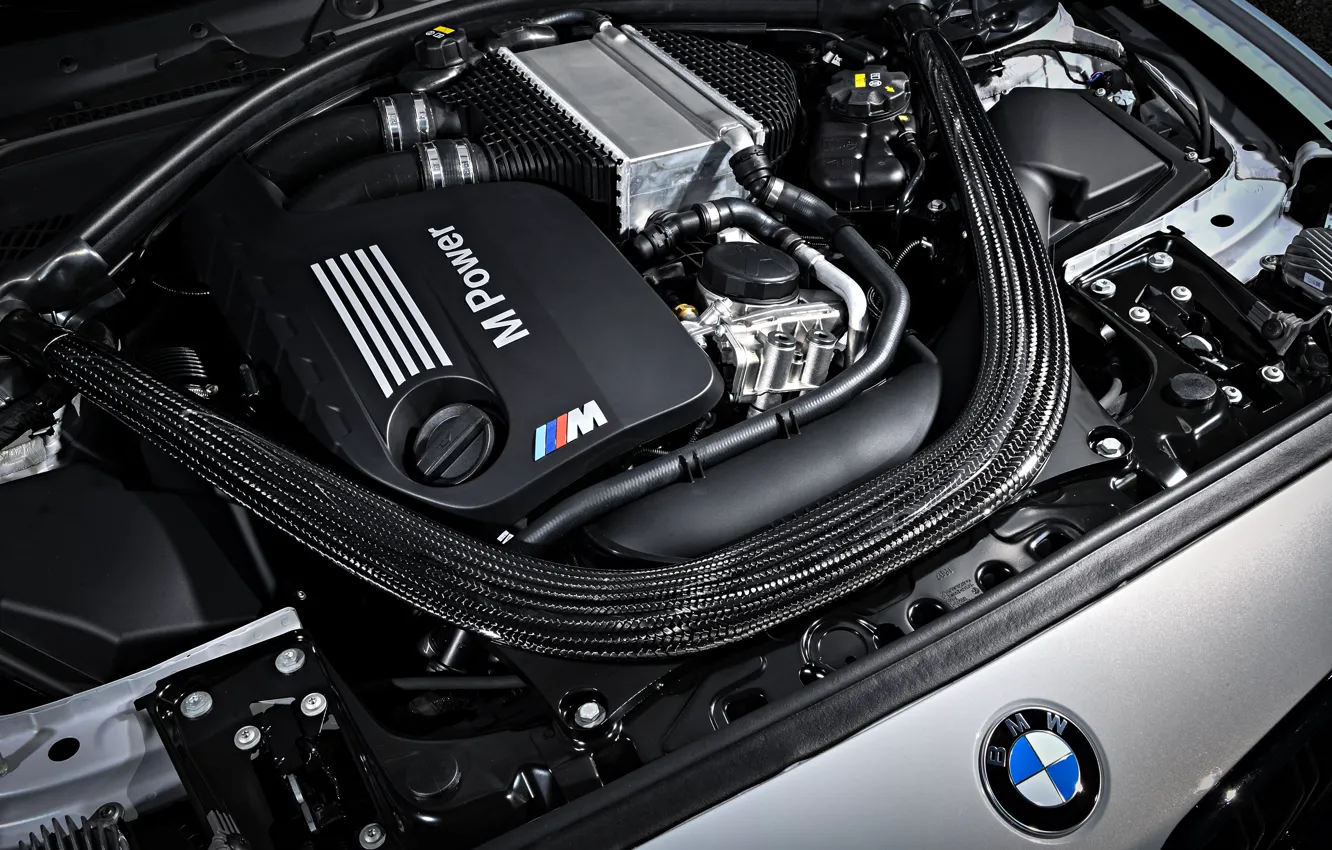 Фото обои двигатель, купе, BMW, 2018, под капотом, F87, M2, M2 Competition