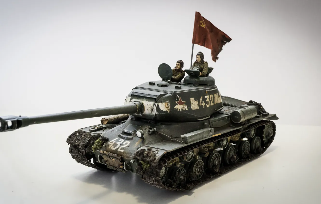 Фото обои игрушка, ИС-2, моделька, тяжёлый танк