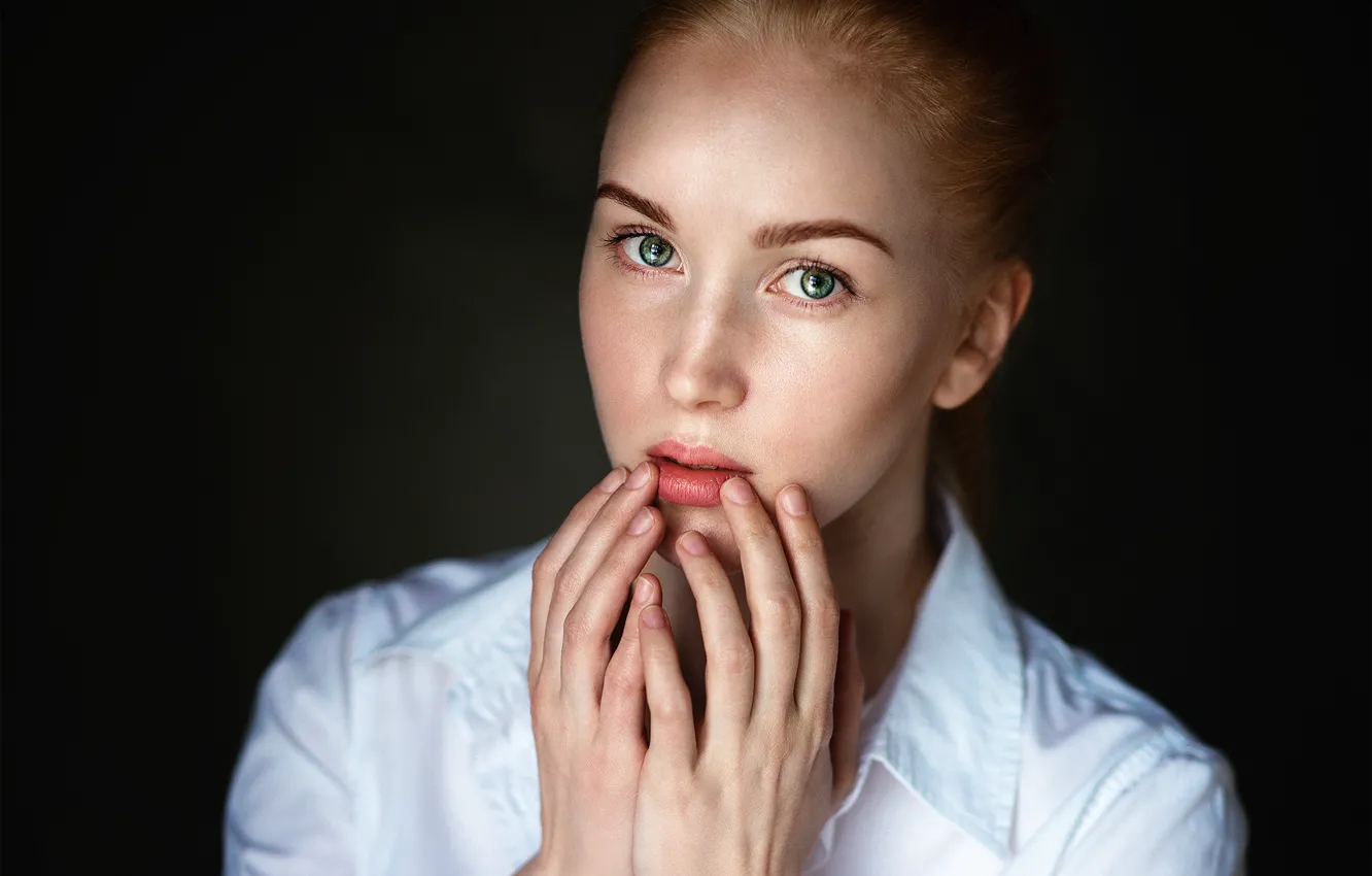 Фото обои портрет, губки, Катя, прелесть