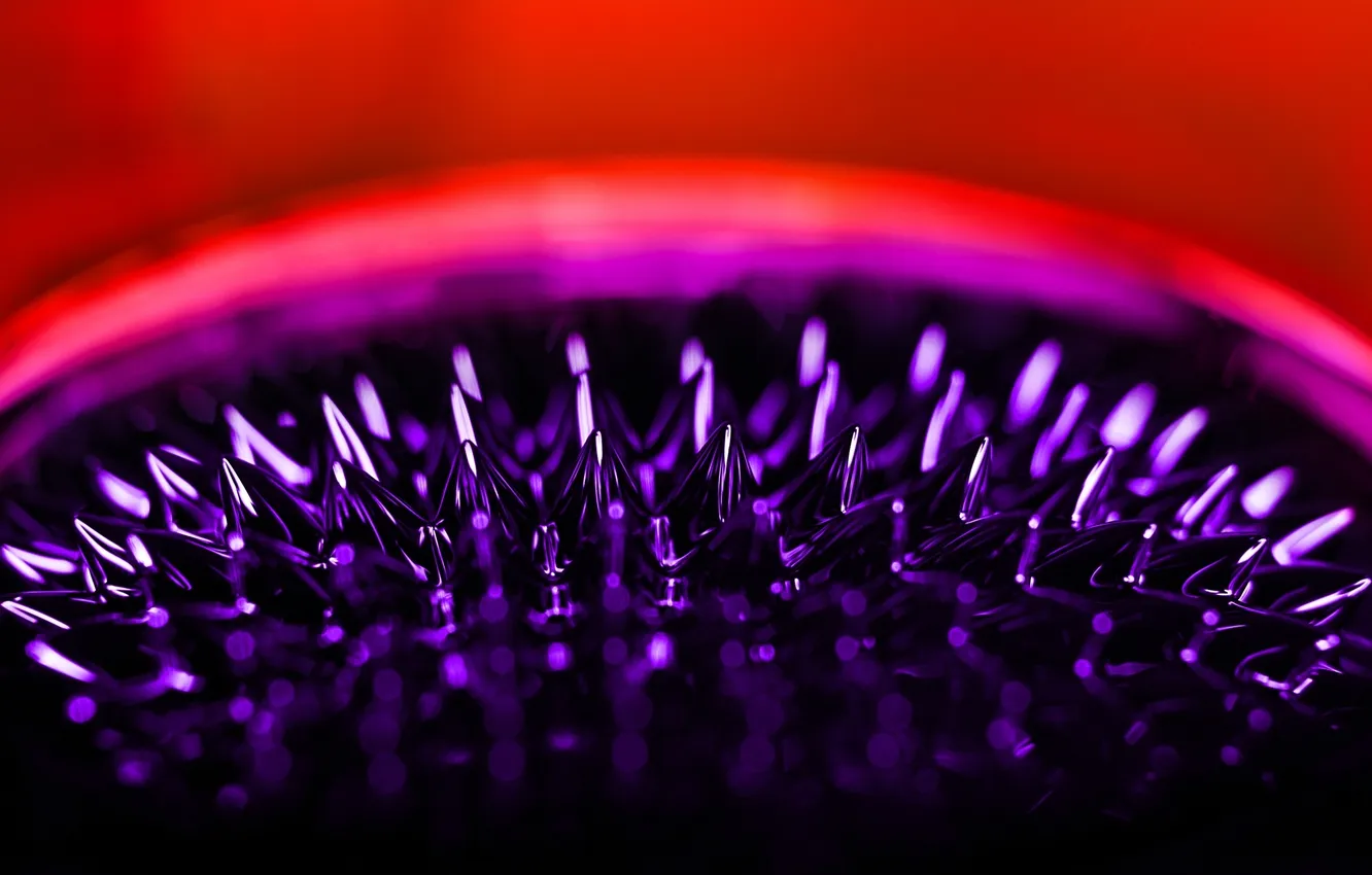 Фото обои фиолетовый, макро, Ферромагнитная жидкость