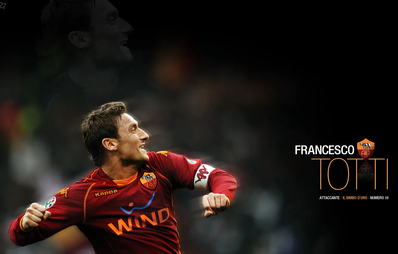 Фото обои football, AS Roma, Francesco Totti