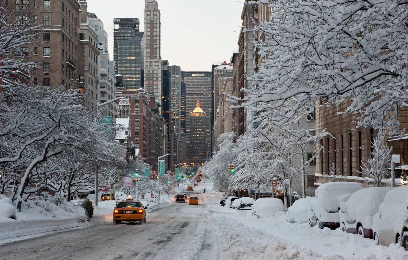 Фото обои city, город, USA, NYC, winter, New_York
