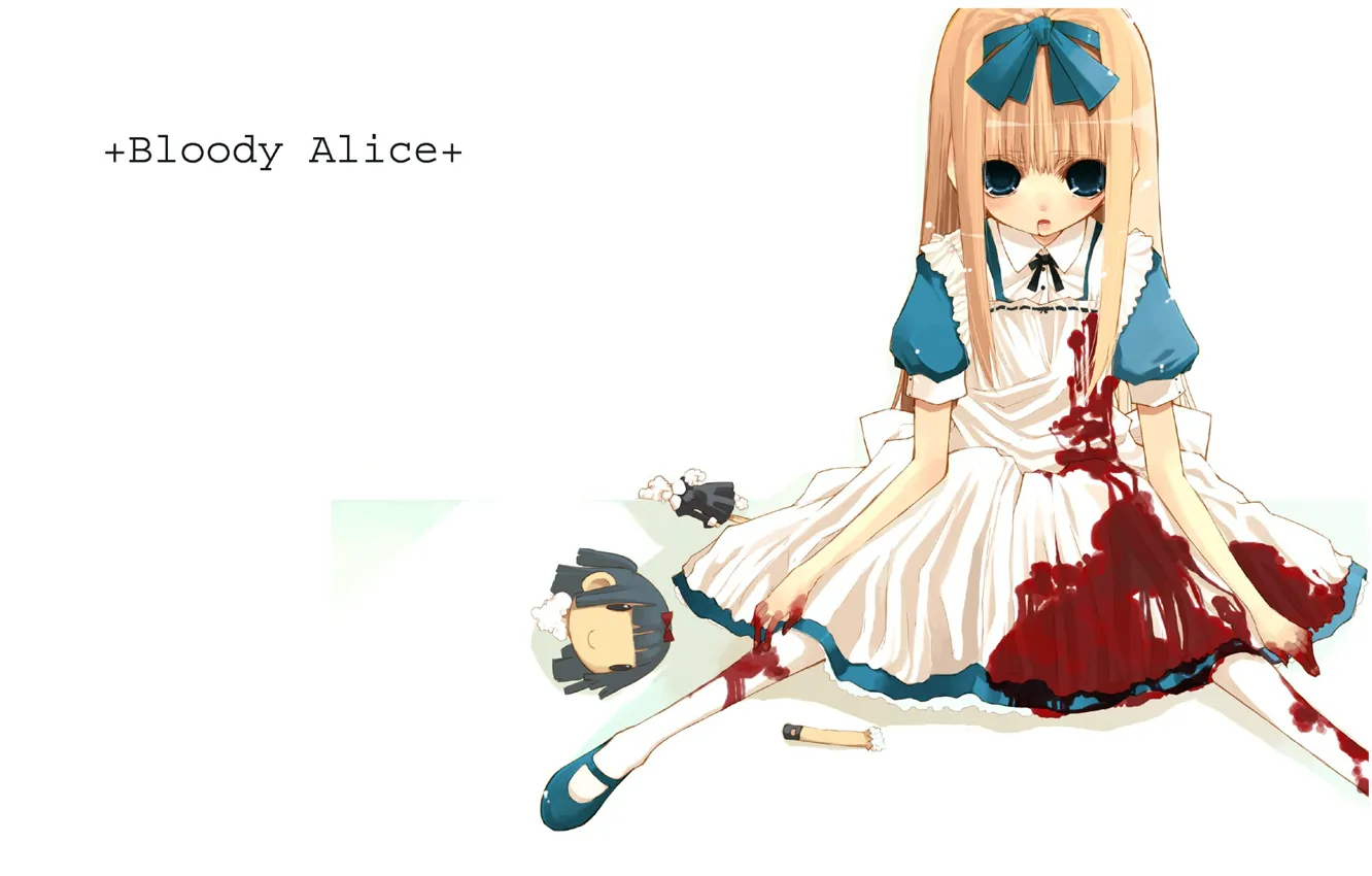 Фото обои кровь, жертва, пятна, Alice, безумие возвращается, Madness Return, расчленение