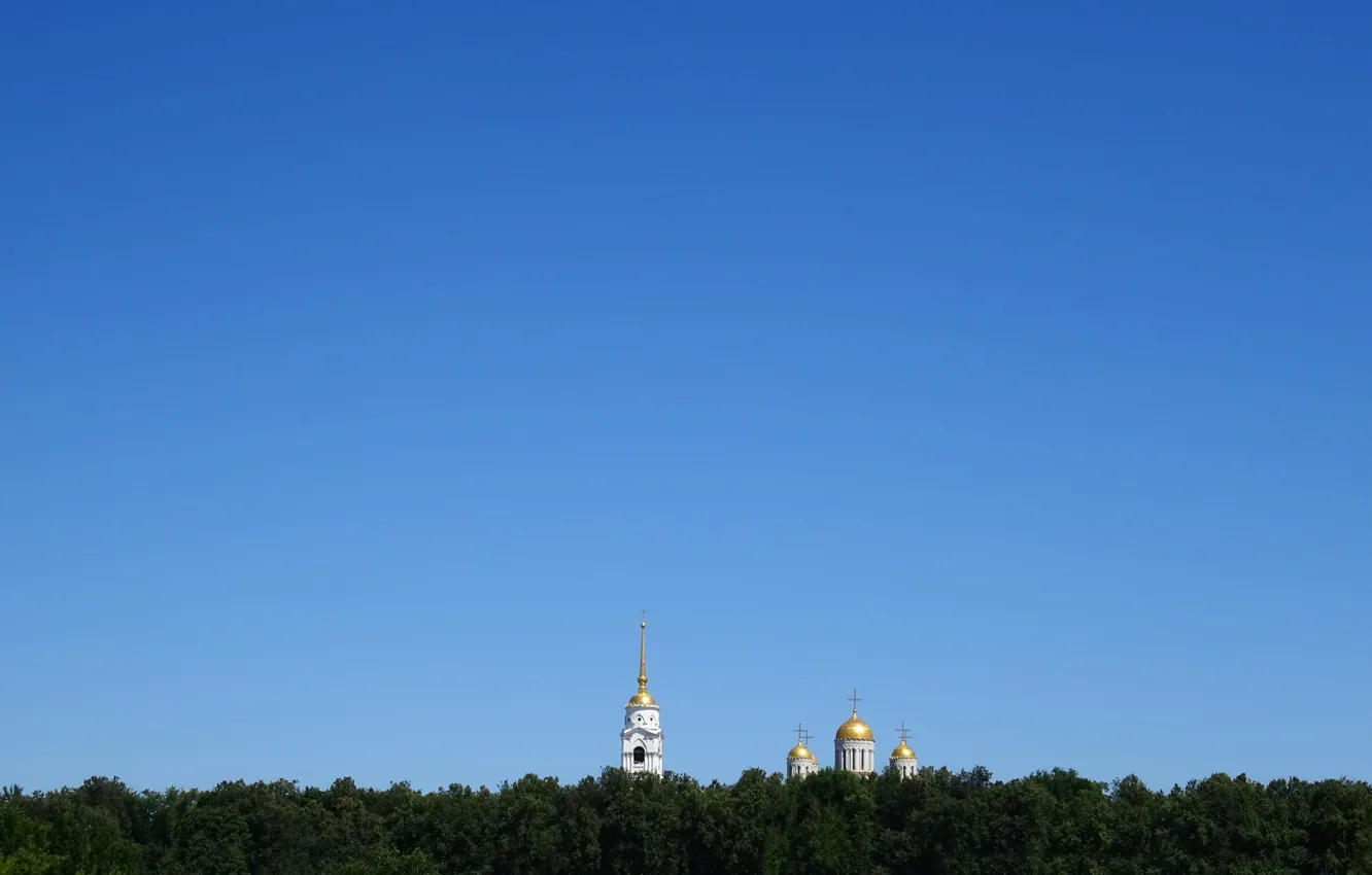 Фото обои небо, города, церковь, собор, храм, россия, владимир