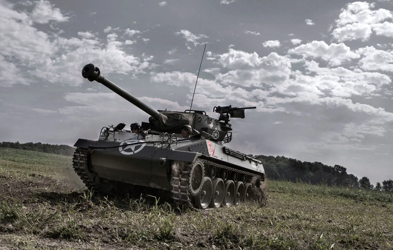 Фото обои поле, небо, Hellcat, истребитель танков, &ampquot;ведьма&ampquot;, M18