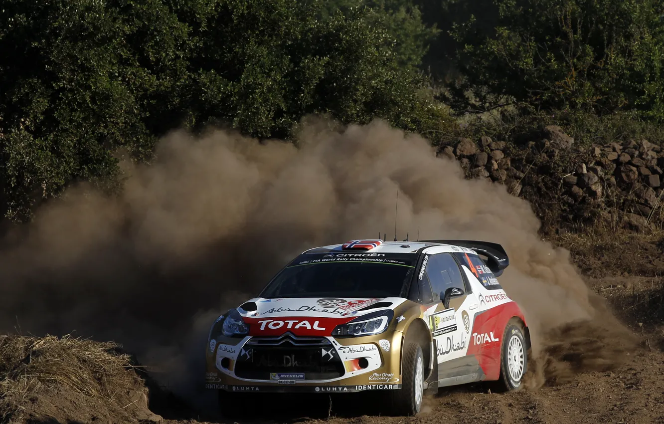 Фото обои DS3, WRC, Mads Ostberg, SARDINIA RALLY 2014, CITROEN RACING