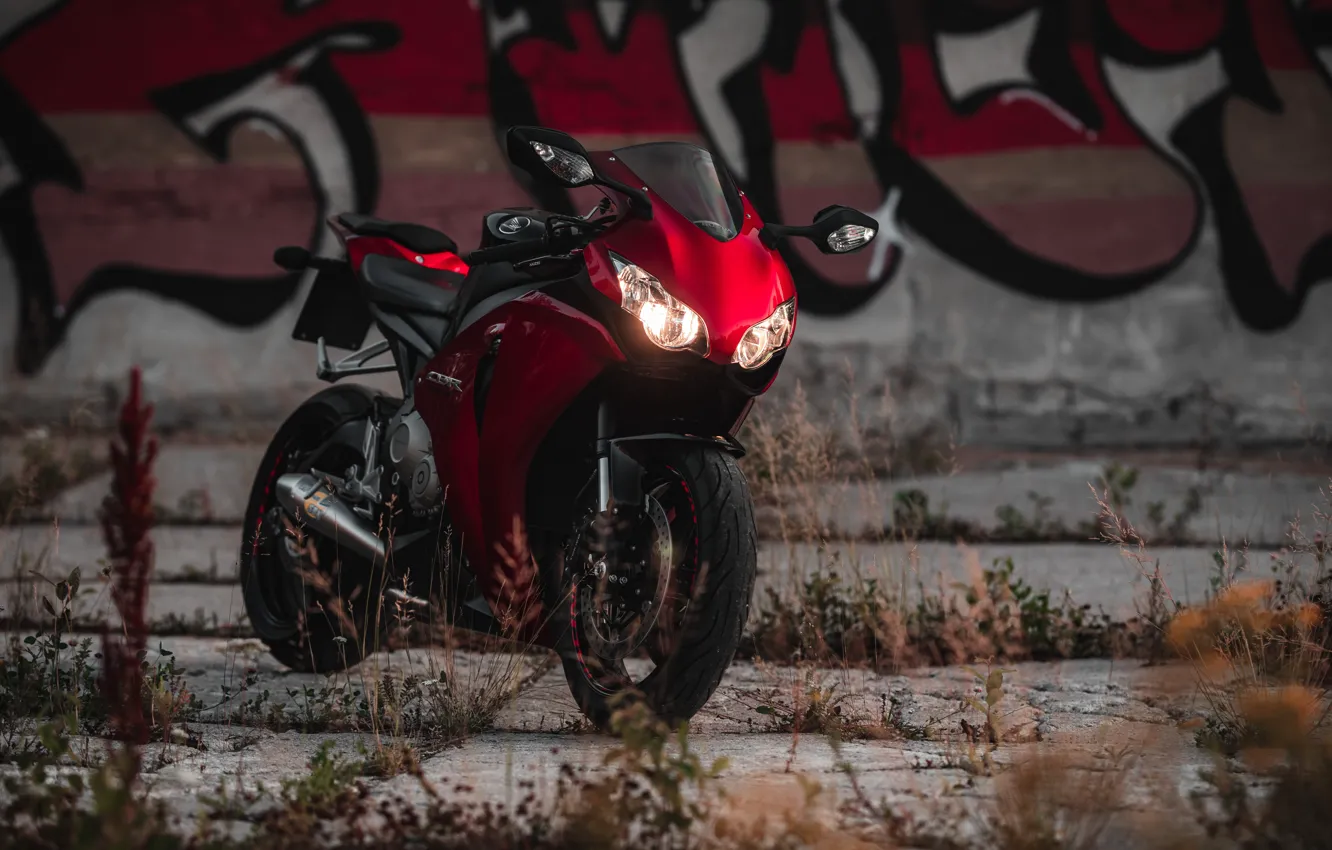 Фото обои Red, Honda, CBR1000RR, Motoycle