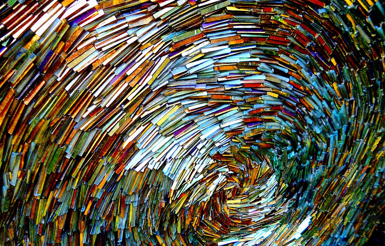 Фото обои краски, спираль, колодец, объем