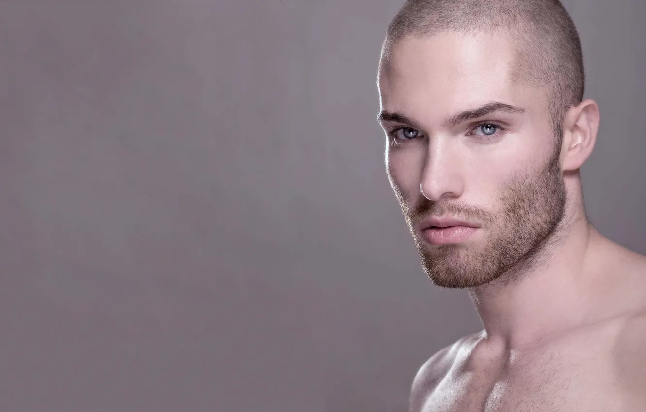 Фото обои взгляд, фон, парень