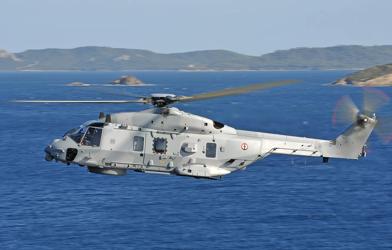 Фото обои Вертолет, Airbus, NH90, ВМС Франции, Airbus Helicopters, Marine Nationale, Eurocopter Group, NH90 NFH