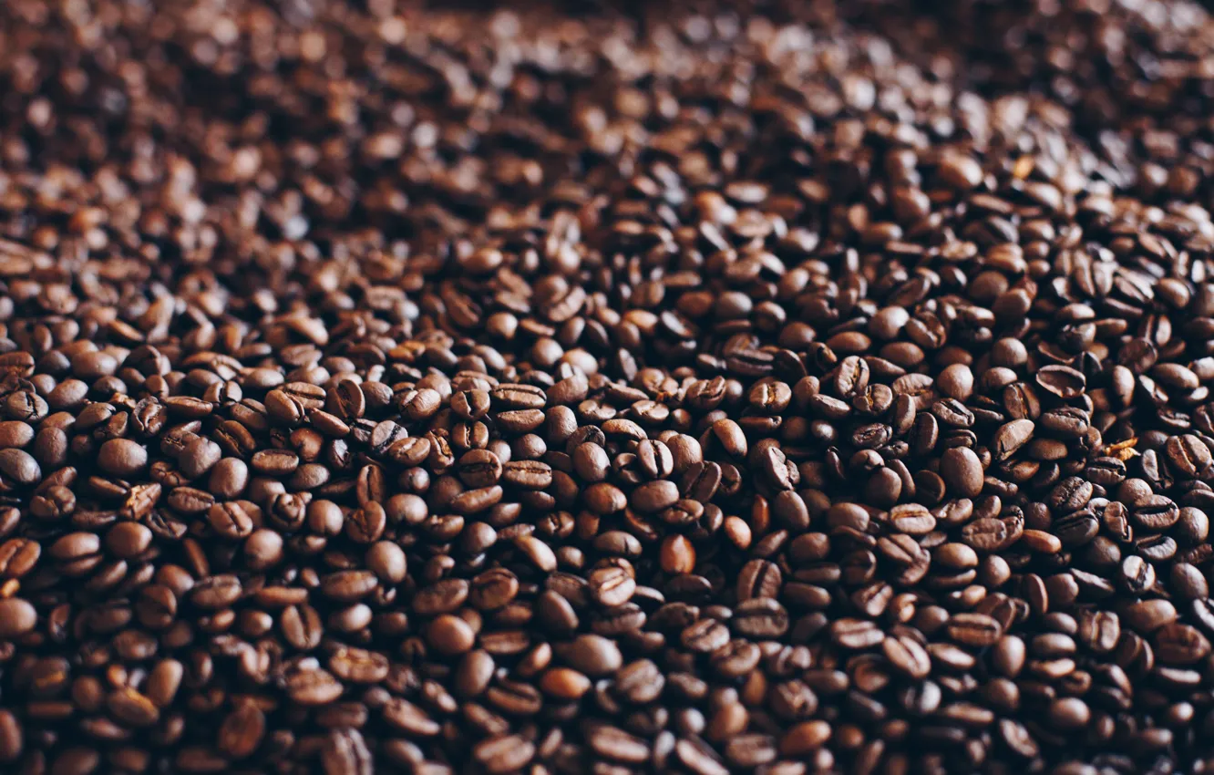 Фото обои Зерна, Кофе, Куча, Много, Кофейные зерна, Coffee, Крупный план, Grain