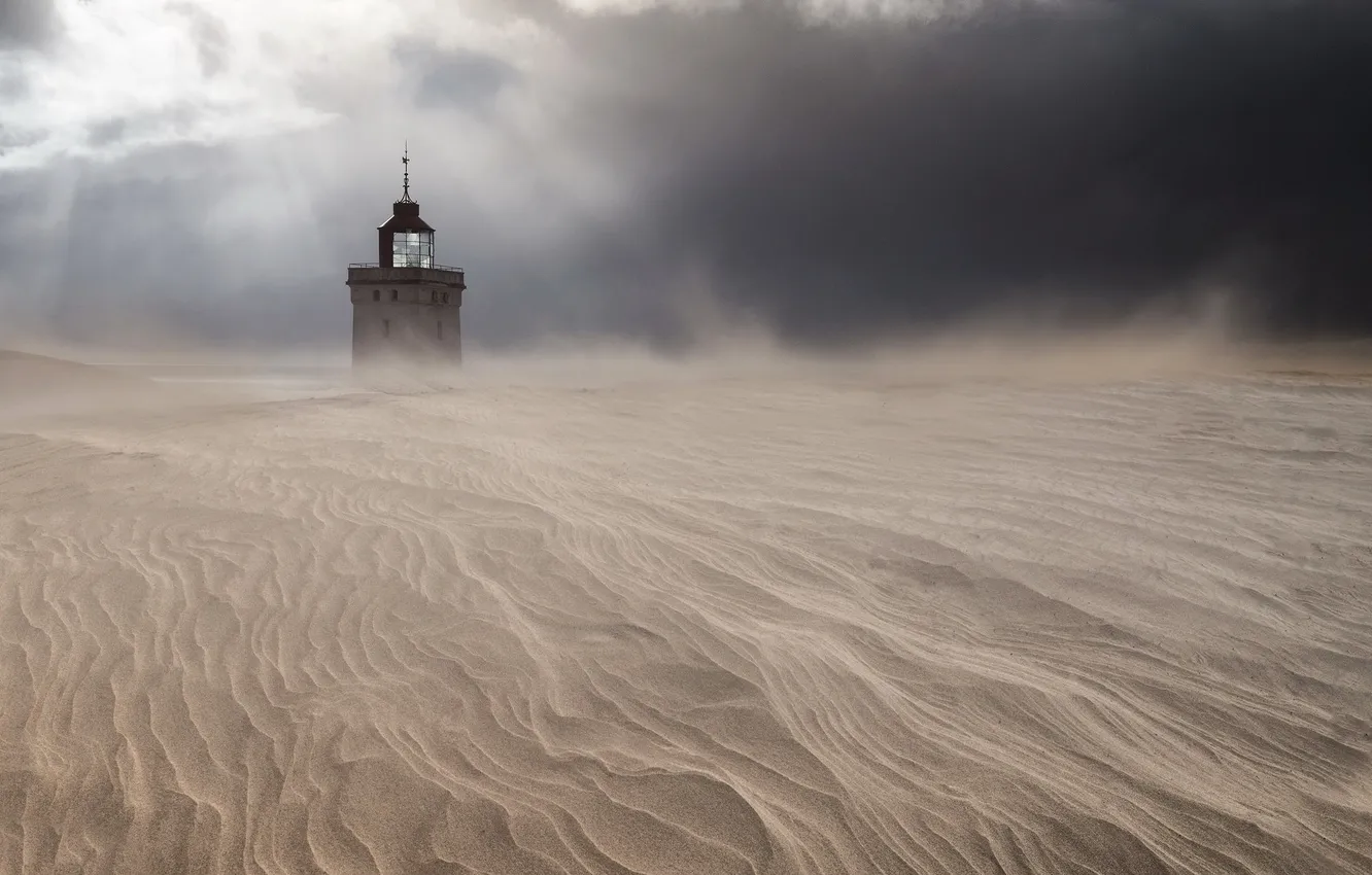 Фото обои песок, пустыня, башня