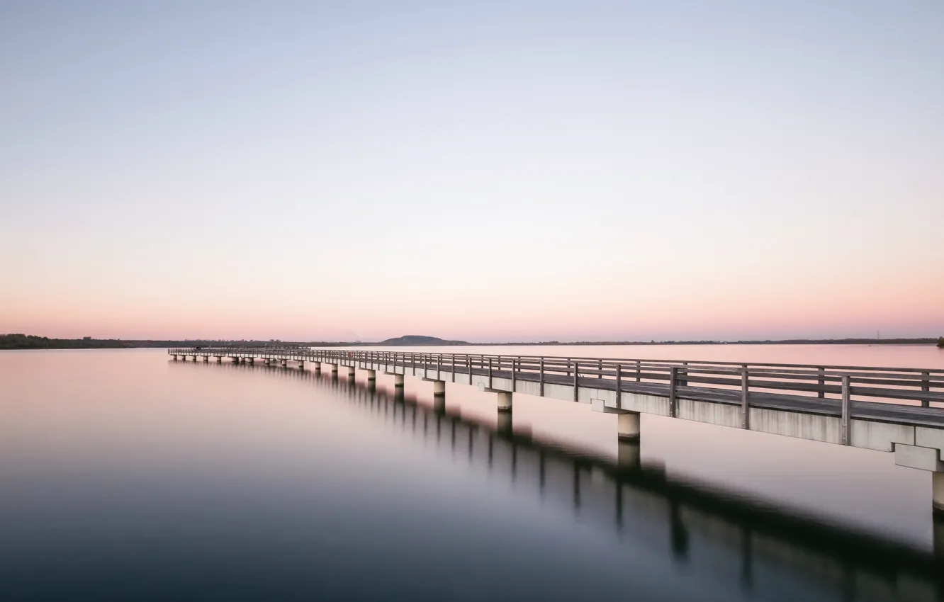 Фото обои Germany, sunset, lake, Geiseltalsee