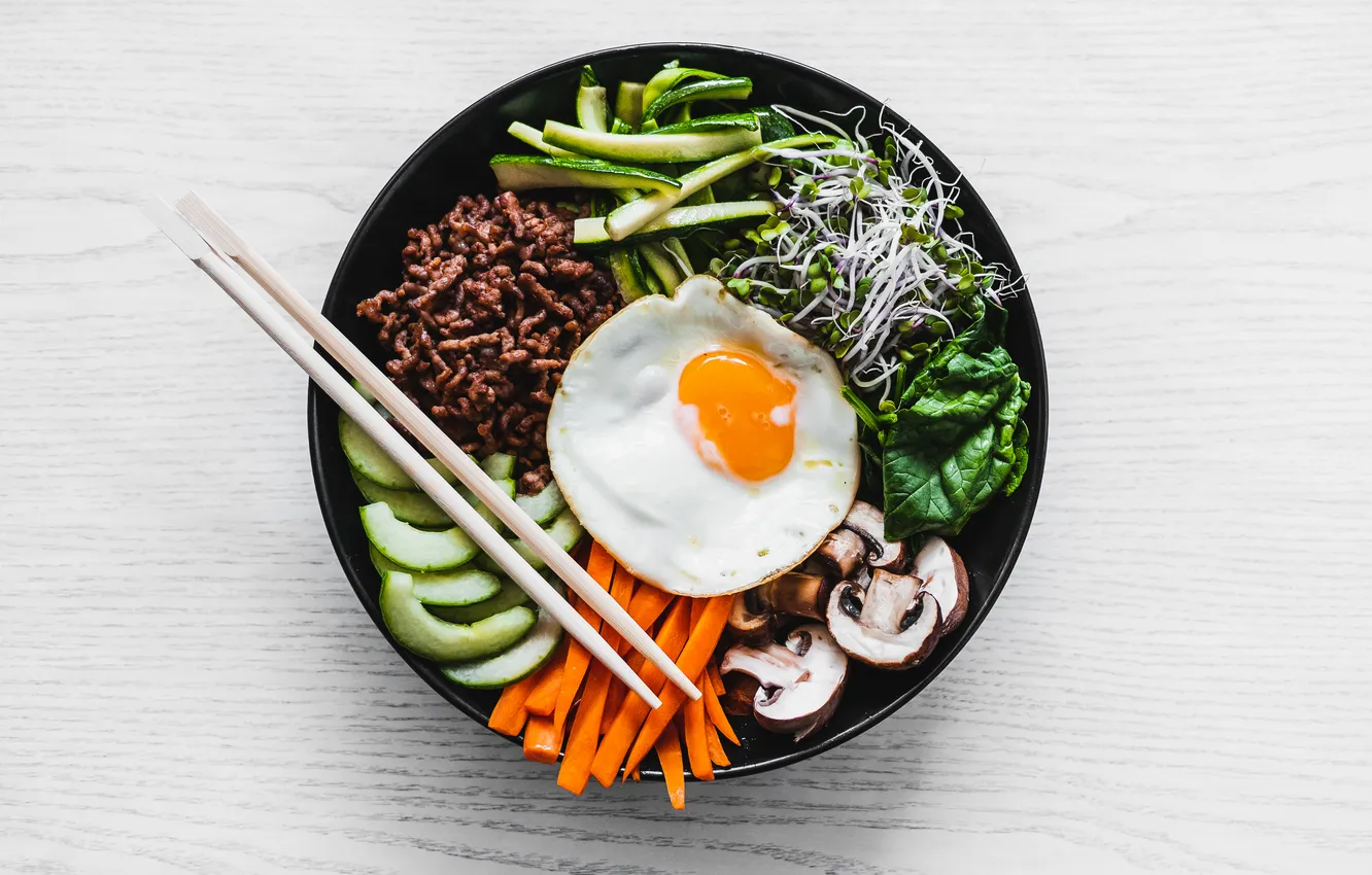 Фото обои egg, dish, salad